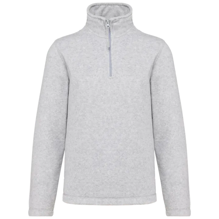 Enzo > Micropolaire col zippé homme Ash Heather