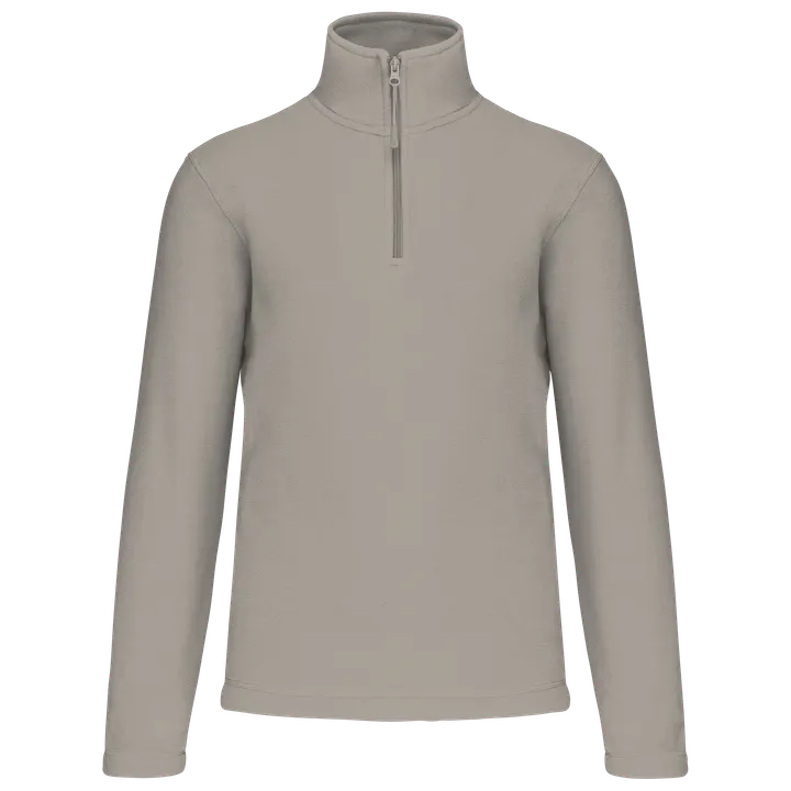 Enzo > Micropolaire col zippé homme Beige