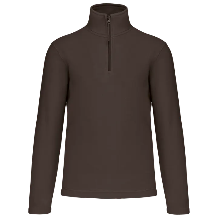 Enzo > Micropolaire col zippé homme Chocolate