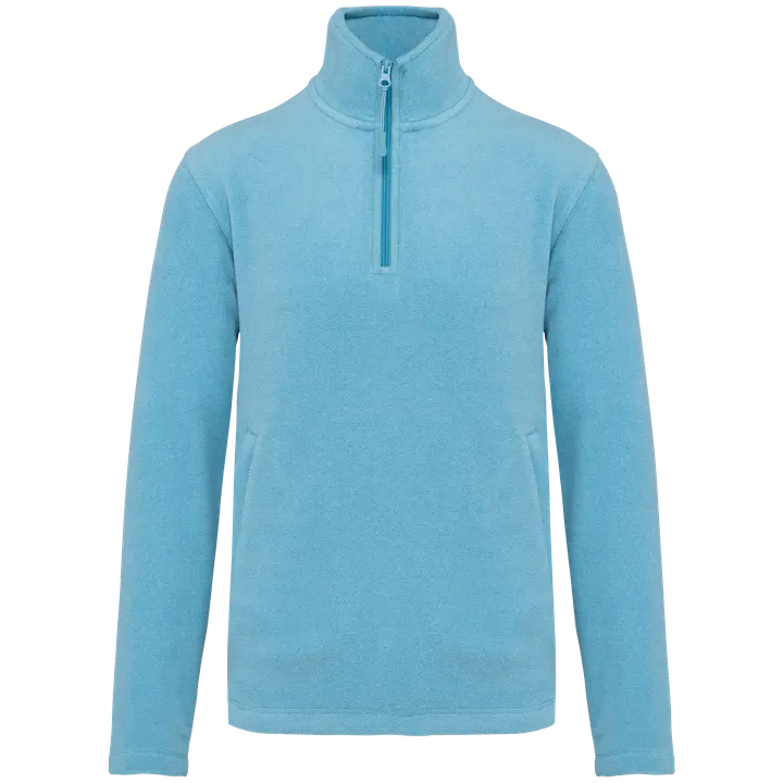 Enzo > Micropolaire col zippé homme Cloudy blue heather