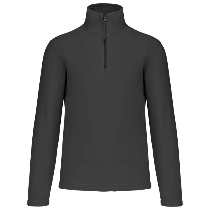 Enzo > Micropolaire col zippé homme Dark Grey
