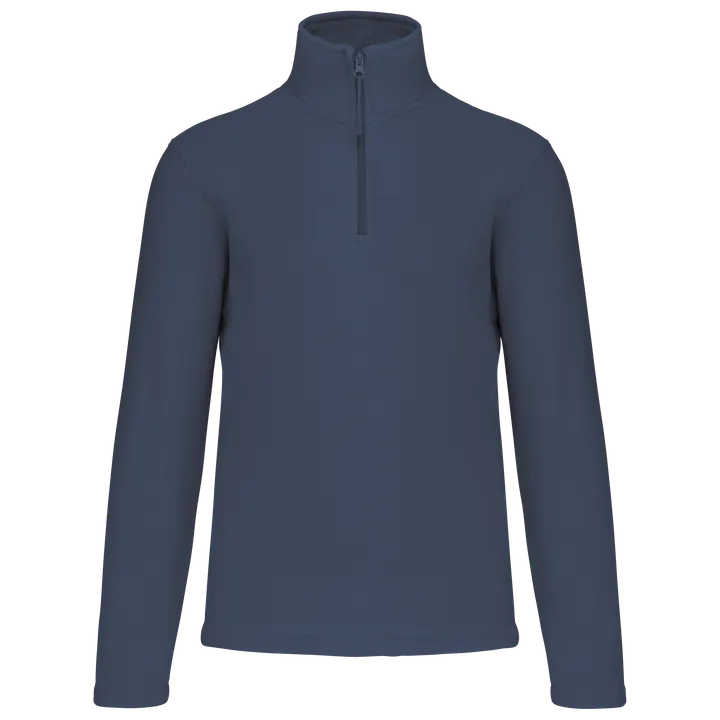 Enzo > Micropolaire col zippé homme Deep Blue