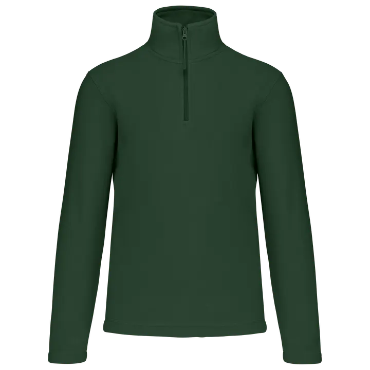 Enzo > Micropolaire col zippé homme Forest Green