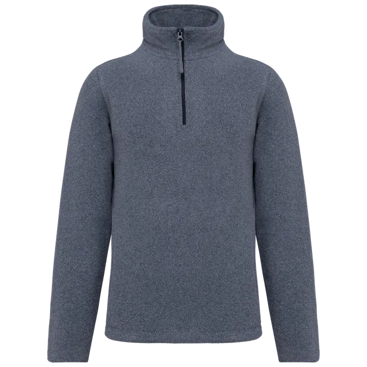 Enzo > Micropolaire col zippé homme French Navy Heather