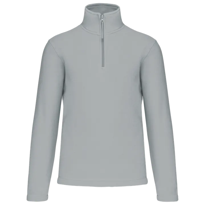 Enzo > Micropolaire col zippé homme Snow Grey