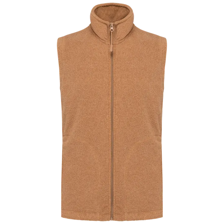 Mikrofleece-Bodywarmer für Herren Camel Heather