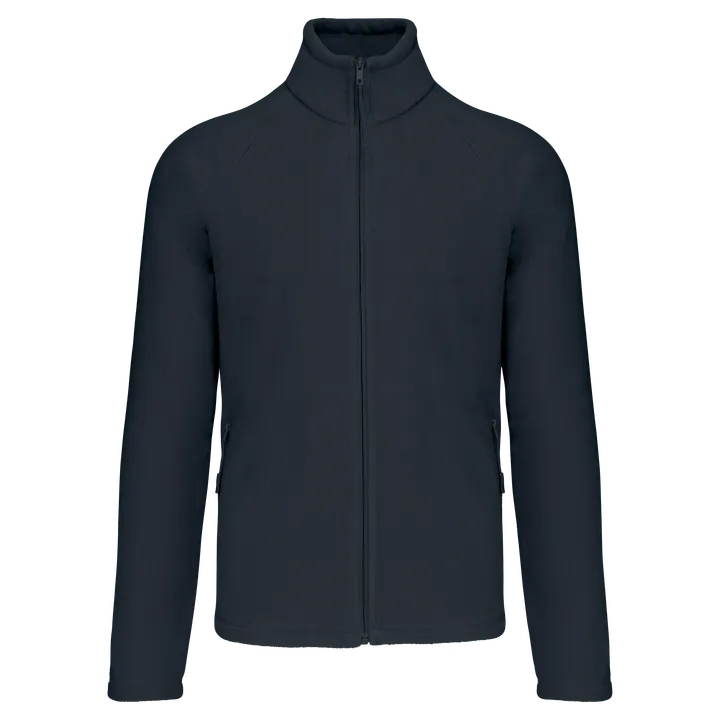 Mikrofleece-Jacke mit Reißverschluss Raglanärmel für Herren Navy