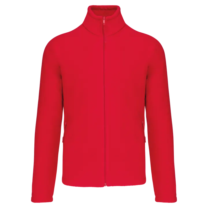 Mikrofleece-Jacke mit Reißverschluss Raglanärmel für Herren Red