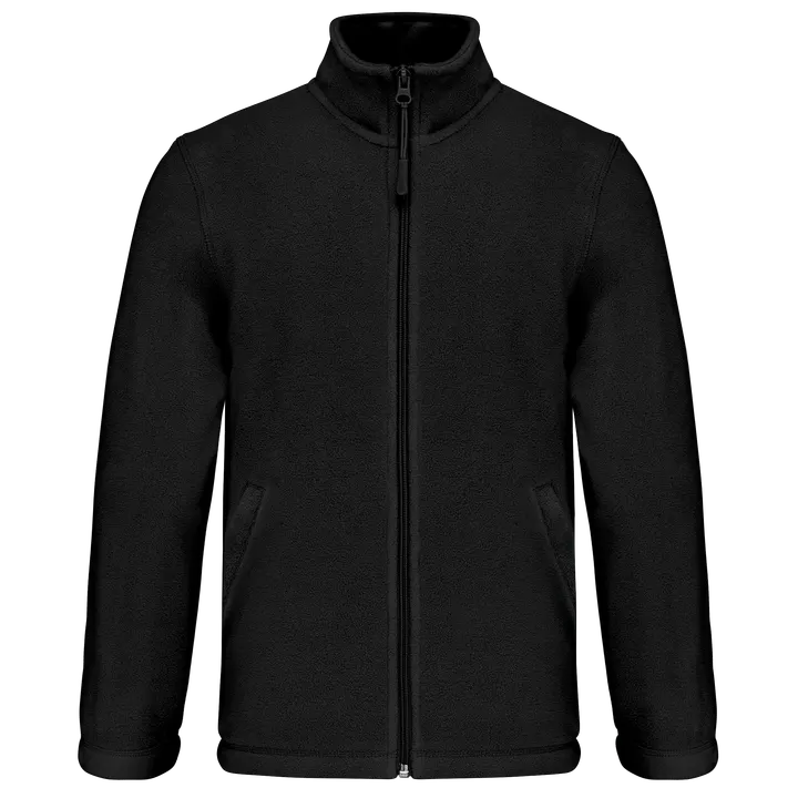 Mikrofleece-Jacke mit Reißverschluss für Kinder Black