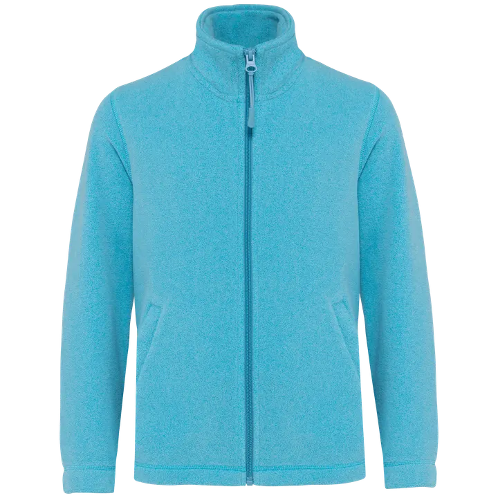 Mikrofleece-Jacke mit Reißverschluss für Kinder Cloudy blue heather