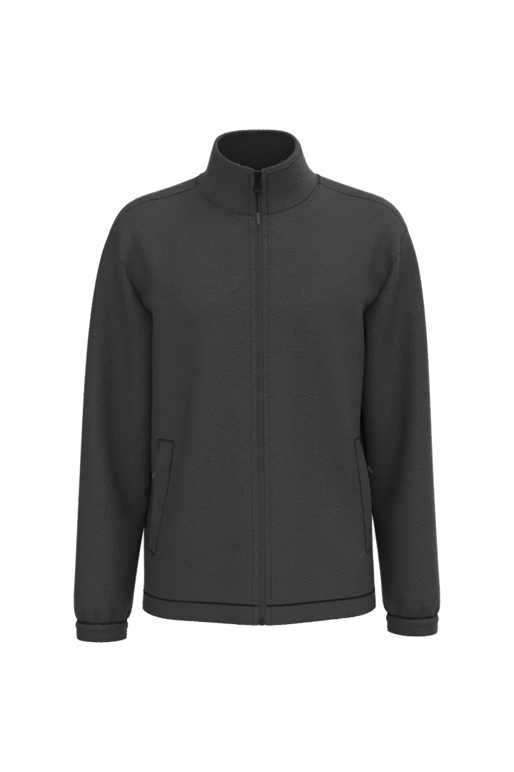 Verstellbare Fleecejacke mit elastischen Ärmelbündchen Dark Grey