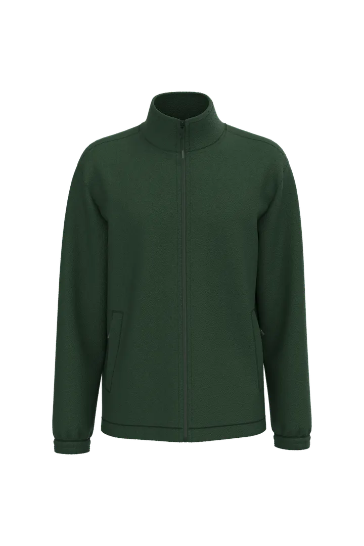 Verstellbare Fleecejacke mit elastischen Ärmelbündchen Forest Green