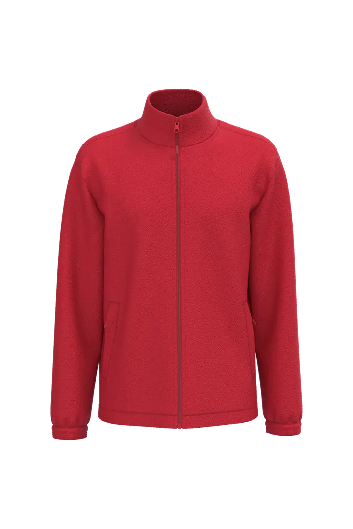 Verstellbare Fleecejacke mit elastischen Ärmelbündchen Red
