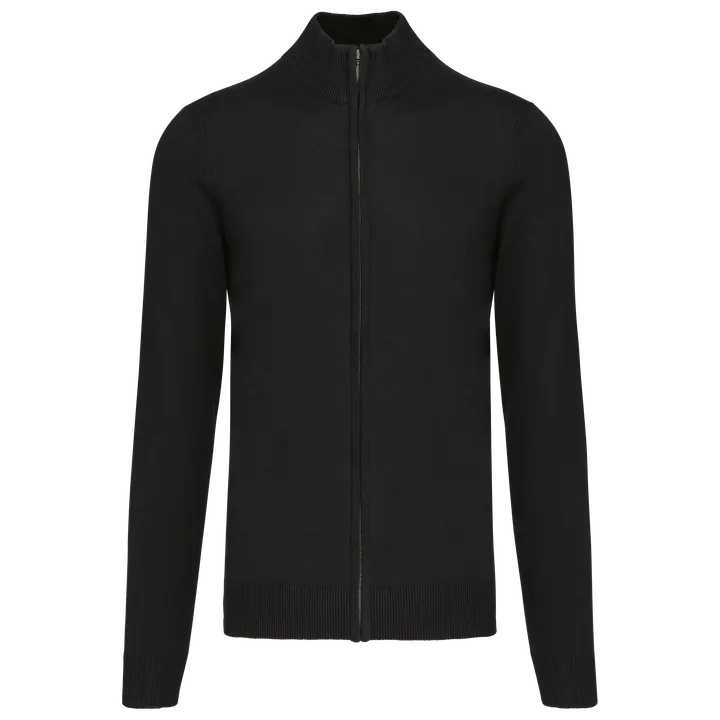 Herren Cardigan mit Reißverschluss Black