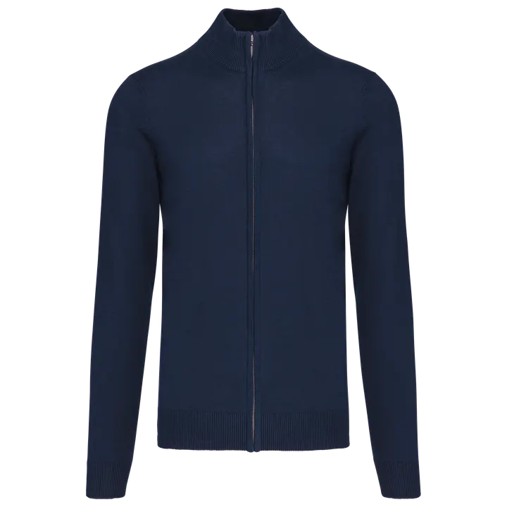Herren Cardigan mit Reißverschluss Navy