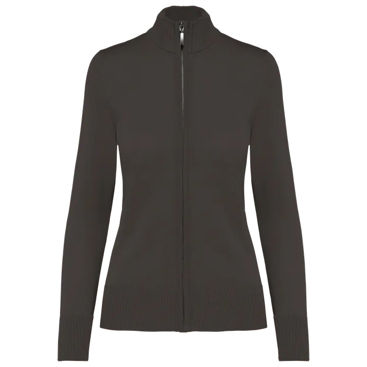 Cardigan zippé femme Dark Grey