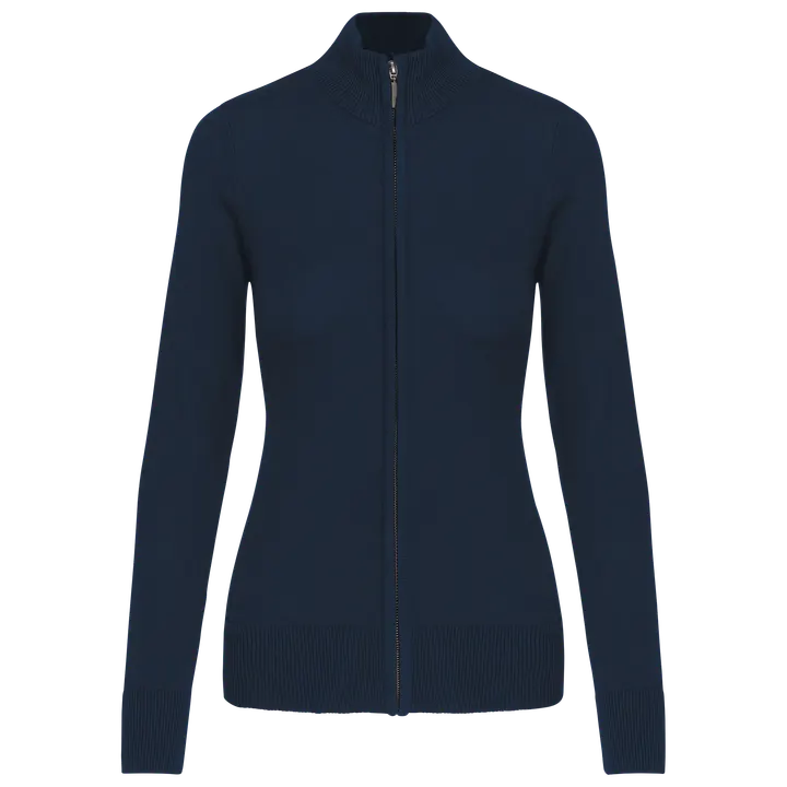 Cardigan zippé femme Navy