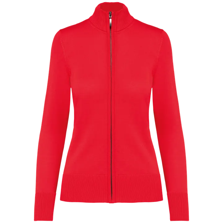 Cardigan zippé femme Red
