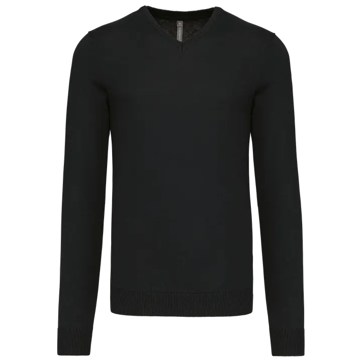 Pull col V homme Black