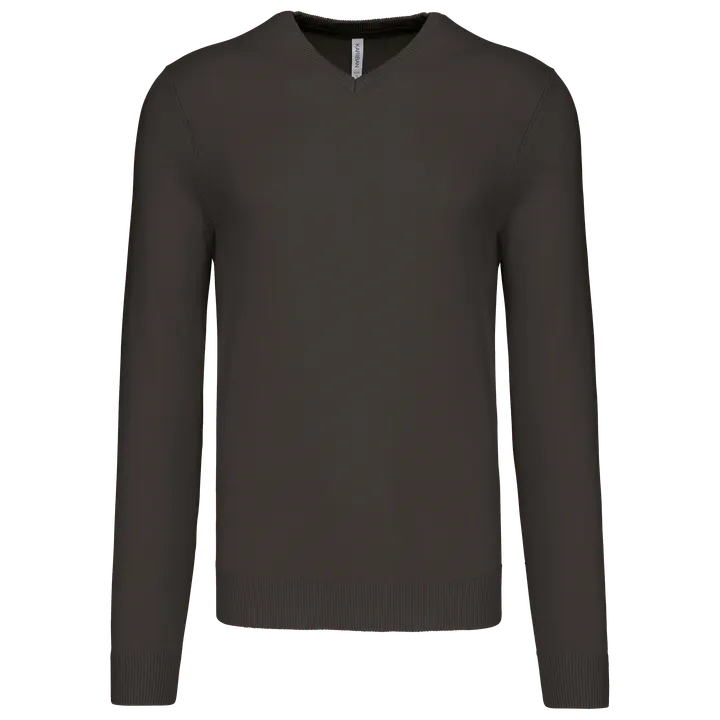 Pull col V homme Dark Grey