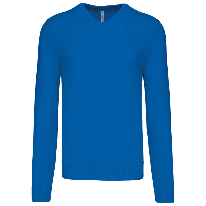 Pull col V homme Light Royal Blue
