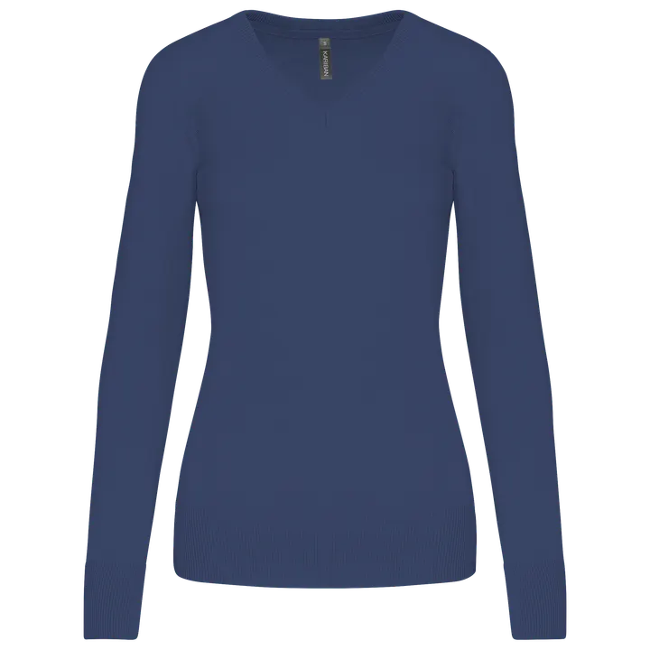 Pull col V femme Deep Blue