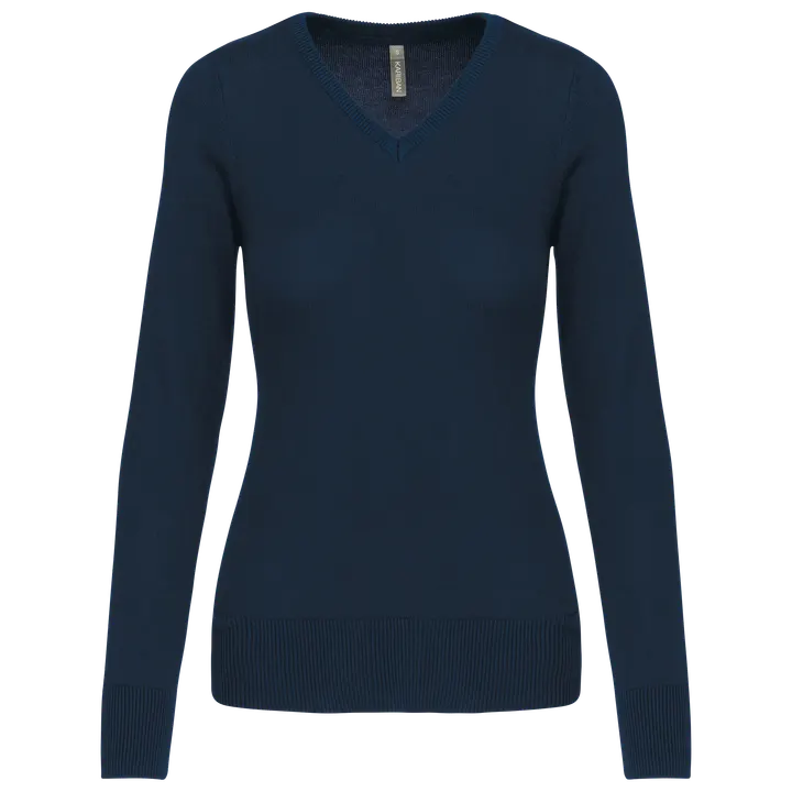 Pull col V femme Navy
