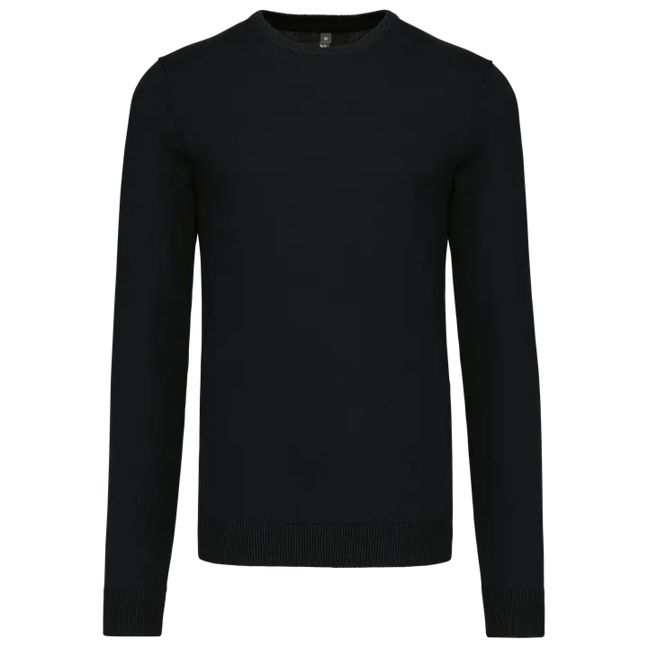 Herren Pullover Rundhals Black