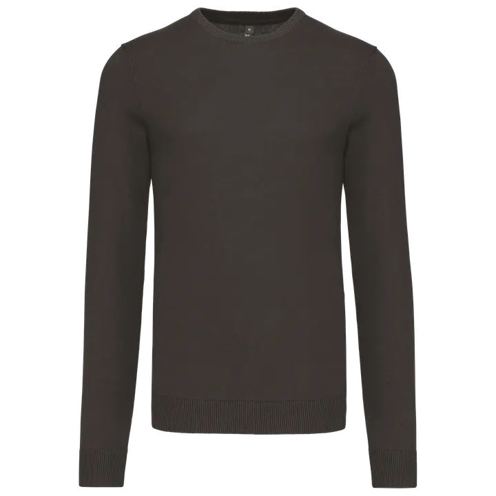 Herren Pullover Rundhals Dark Grey