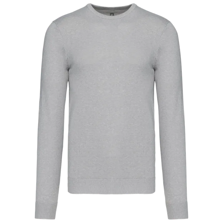 Herren Pullover Rundhals Grey Melange