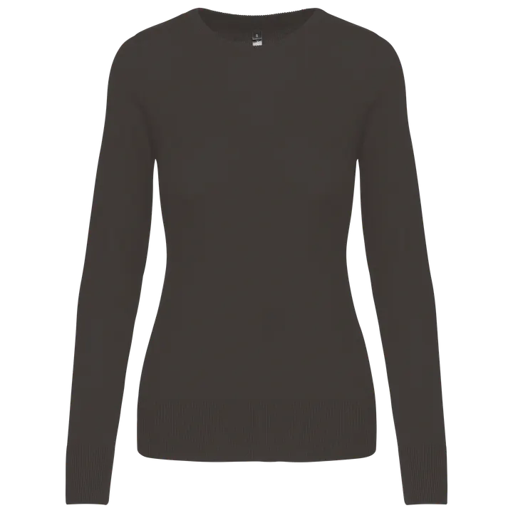 Damen Pullover Rundhals Dark Grey