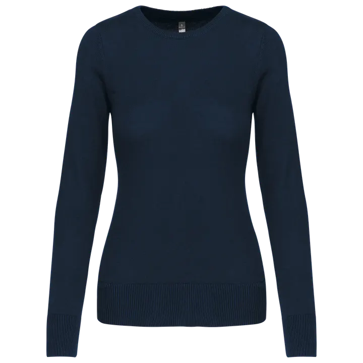 Damen Pullover Rundhals Navy