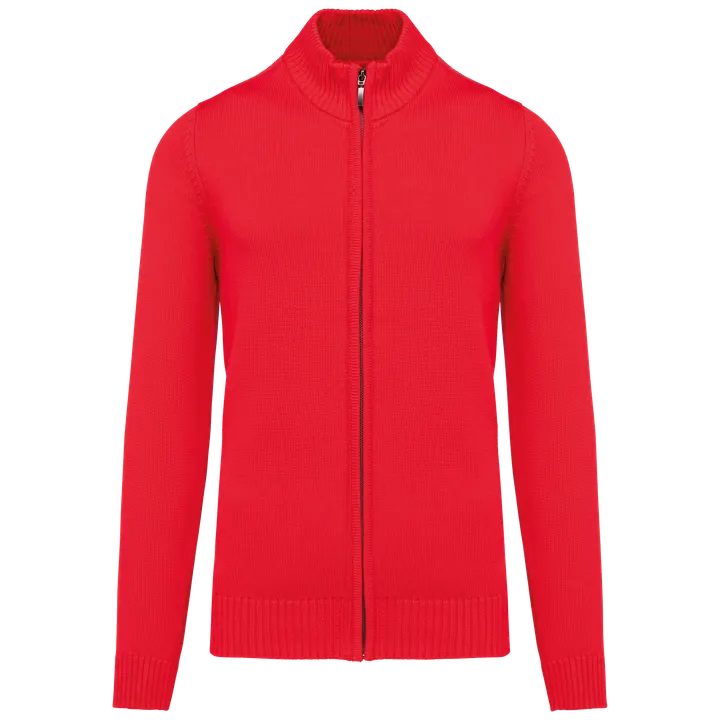 Herren Cardigan Red