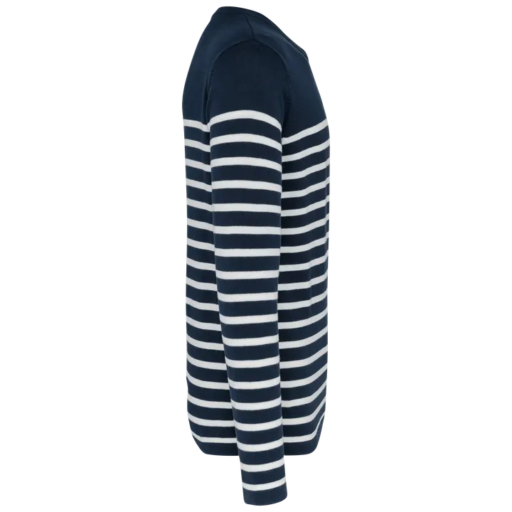Pull marin homme Striped Navy / Off White