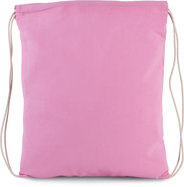 Petit sac à dos en coton bio avec cordelettes Dark Pink