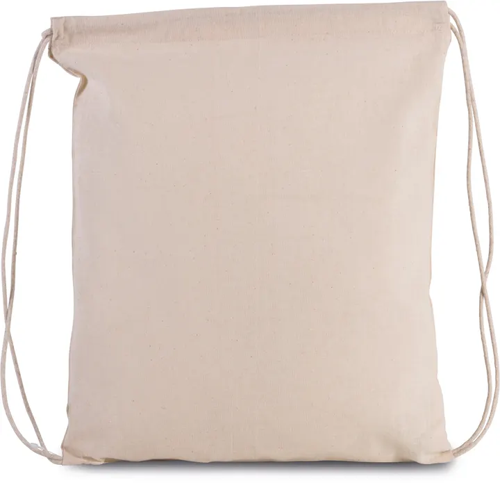 Petit sac à dos en coton bio avec cordelettes Natural