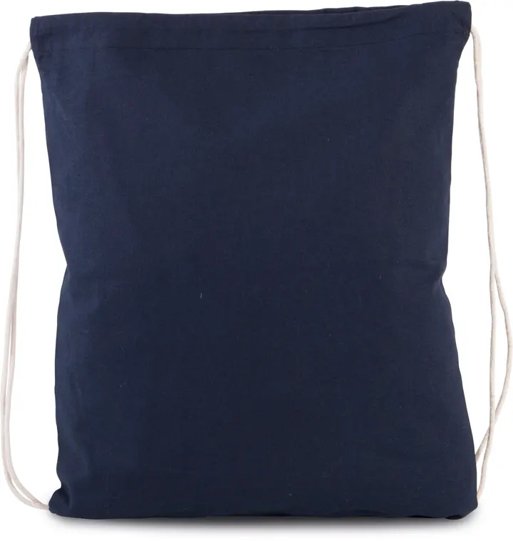 Petit sac à dos en coton bio avec cordelettes Navy