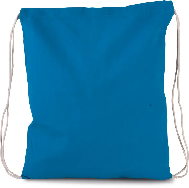 Petit sac à dos en coton bio avec cordelettes Tropical Blue