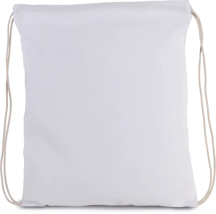 Petit sac à dos en coton bio avec cordelettes White