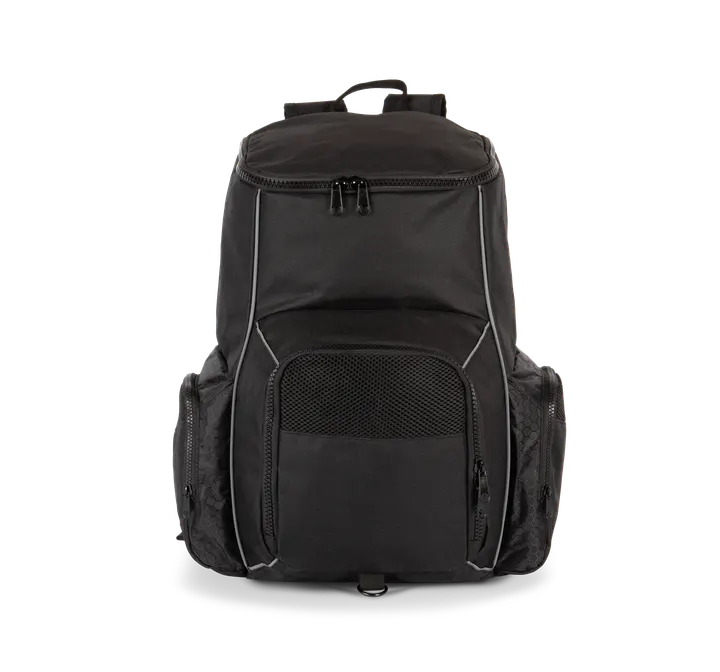 Sac à dos de sport recyclé avec porte-objets Black