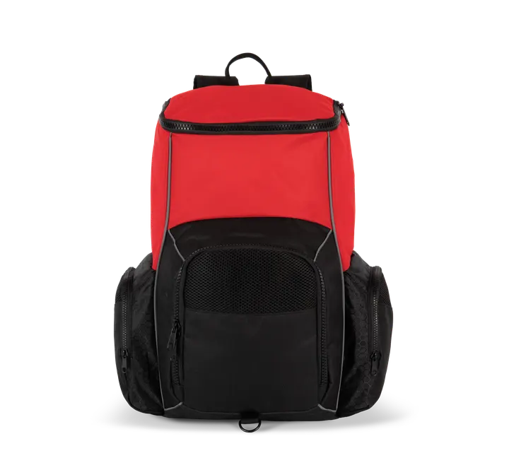 Sac à dos de sport recyclé avec porte-objets Red / Black