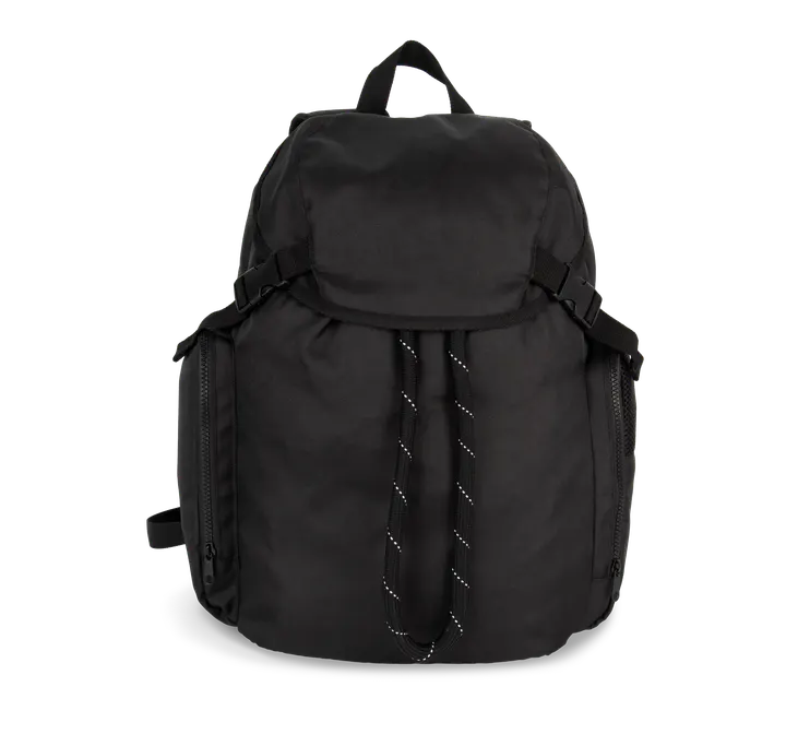 Recycelter Sport City-Rucksack im Lifestyle-Look Black
