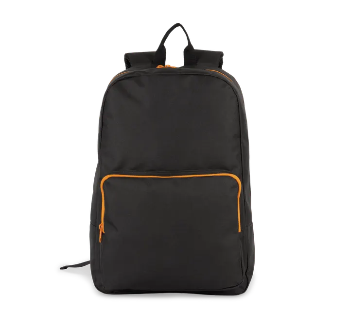 Sac à dos avec fermetures éclair contrastée Black / Orange