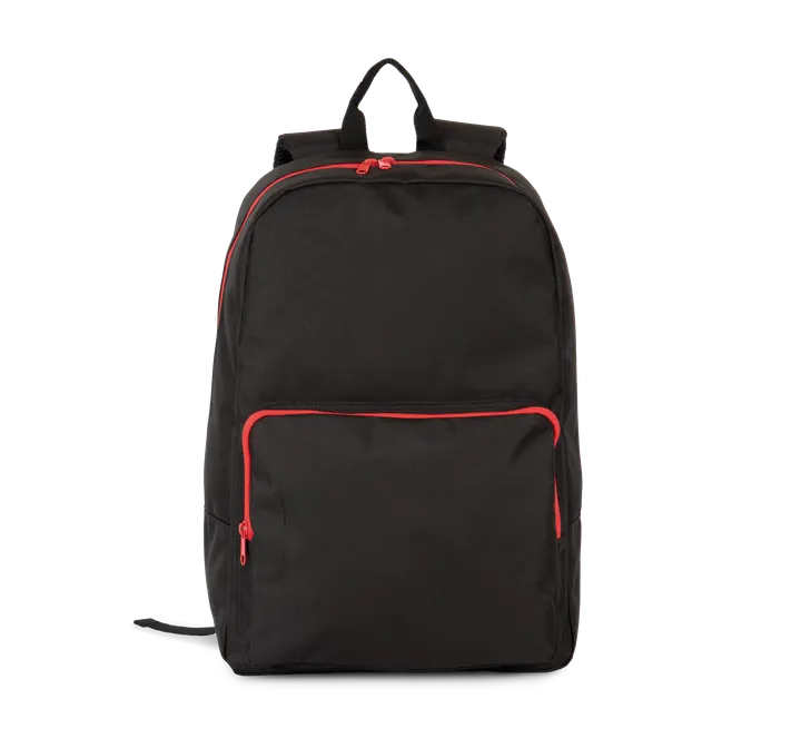 Sac à dos avec fermetures éclair contrastée Black / Red
