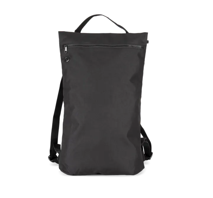 Flacher recycelter City-Rucksack Black
