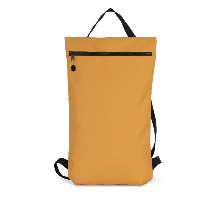 Flacher recycelter City-Rucksack Cumin Yellow
