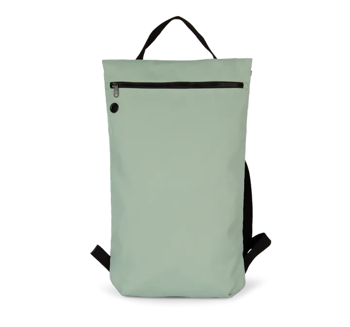 Flacher recycelter City-Rucksack Sage
