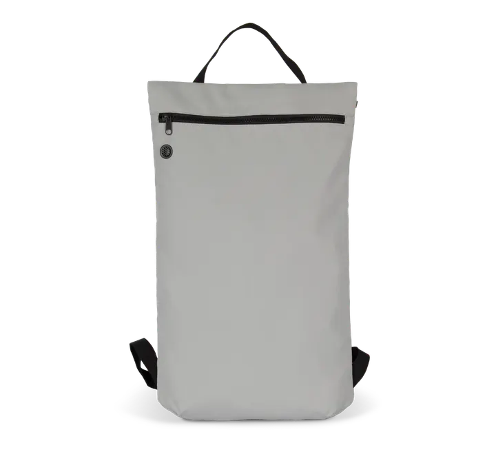Flacher recycelter City-Rucksack Snow Grey
