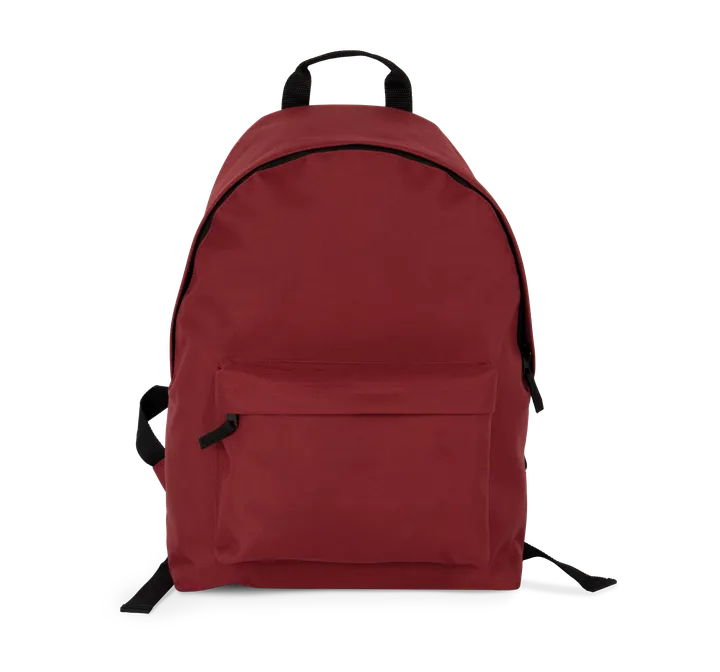 Sac à dos casual recyclé avec poche frontale Red Safran