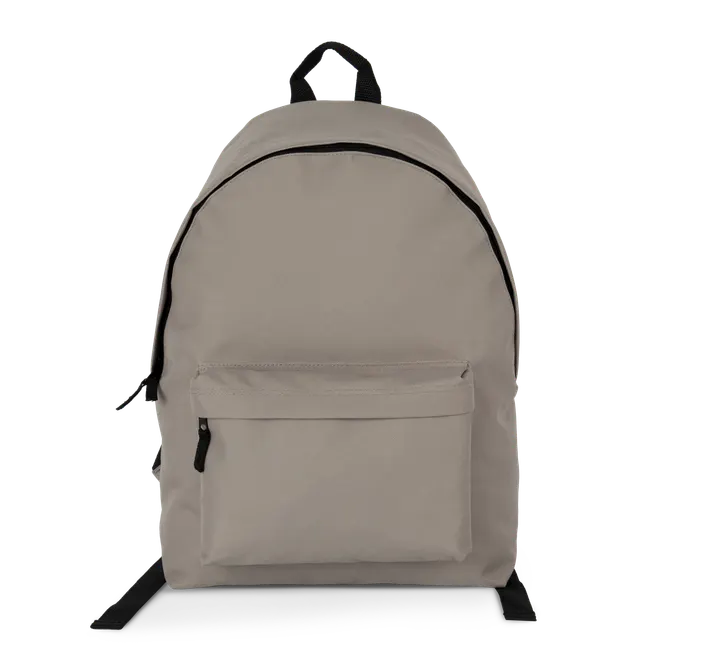 Sac à dos casual recyclé avec poche frontale Taupe